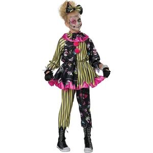 California Costumes Sinister Skull Clown Girl Halloween Costume Child M 8-10